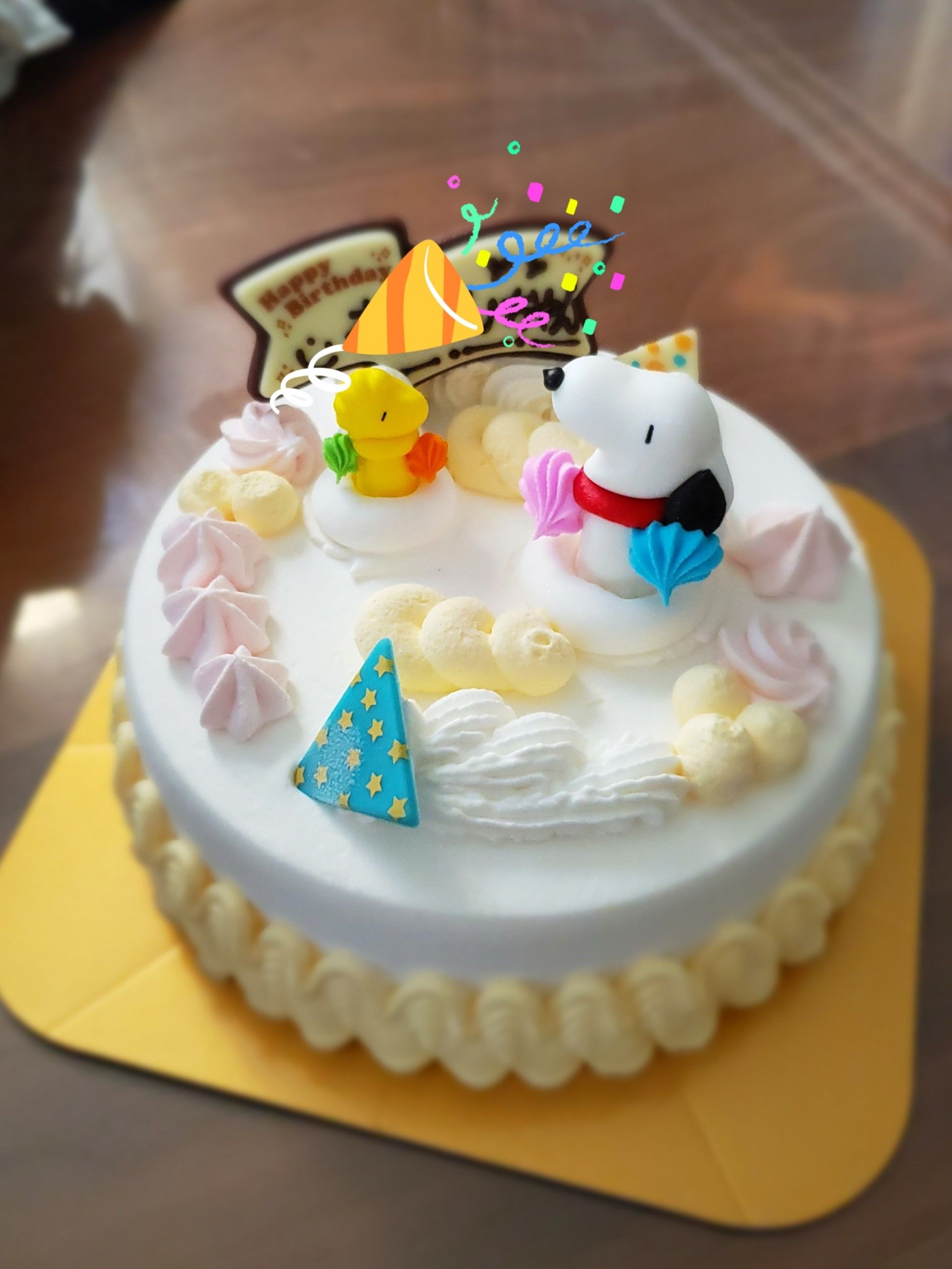 娘5歳のお誕生日 スヌーピーのアイスケーキでお祝い Happy 育児日記 楽天ブログ