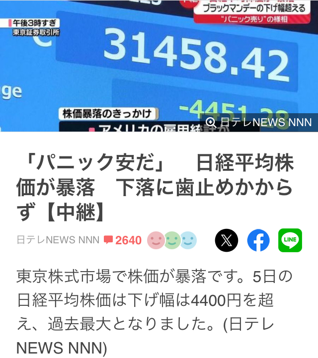 株日記 ブラックマンデーに匹敵とか引く | ひつじさんのためいき2 - 楽天ブログ