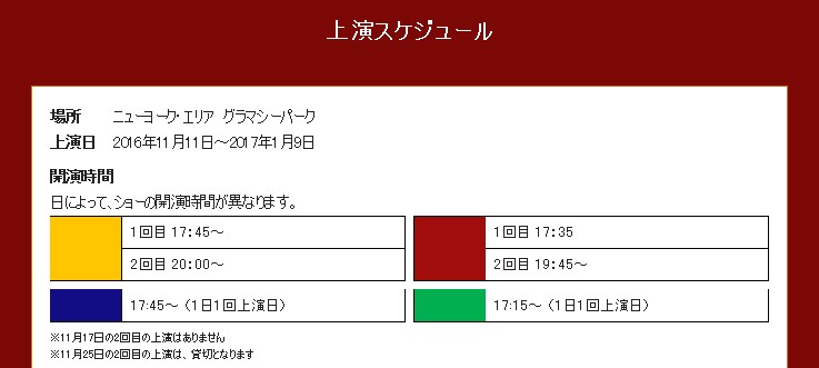 01上演スケジュール