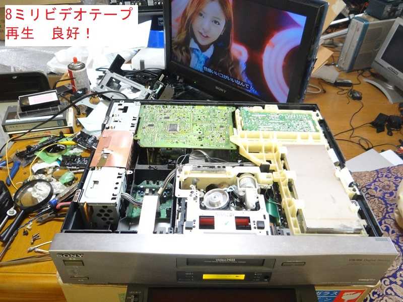 8ミリビデオ 修理 EV-NS9000②再生映像と音声にノイズ ピンチローラー交換 | . .8ミリビデオデッキ  修理工房hirokunkitakami - 楽天ブログ