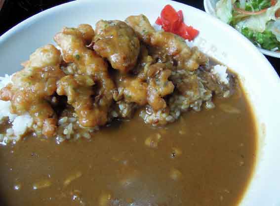 久善の「白身の香味天ぷらカレー」-2♪