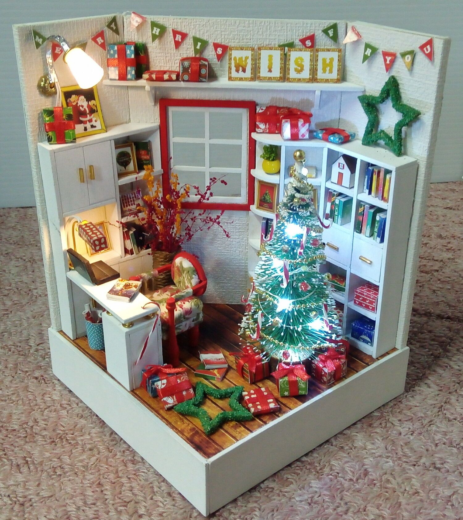 ドールハウス製作記 5個目 クリスマスルーム 完成 | 未完成日記 - 楽天