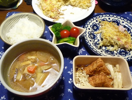 2012.10.22もやしの卵焼き＆海鮮揚け?出し＆根菜炒め味噌汁4.jpg