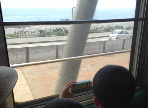 江ノ電車内