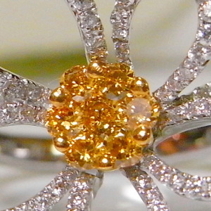 綺麗なダイヤモンド１００石で創る　花指輪　　１０　　横濱元町エクセル宝飾
