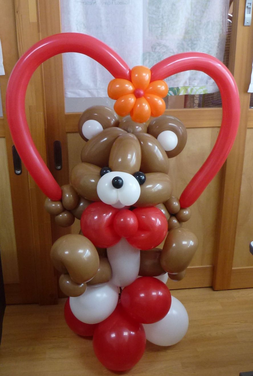癒し系のアイデア風船の熊の置物シンプルで現代的な家庭の卓上装飾子供 