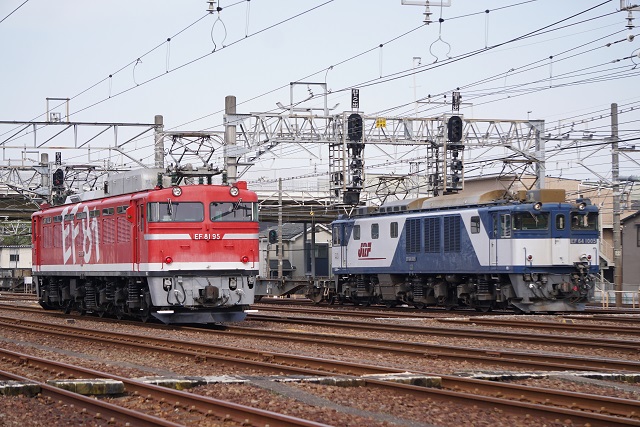 EF81 95牽引 水戸ホキ工臨 & EF64 1005牽引 鹿島貨物3