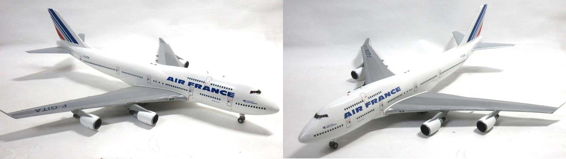 自作デカールで製作 エールフランス（ＡＦ）Ｂ747-400 ハセガワ長谷川