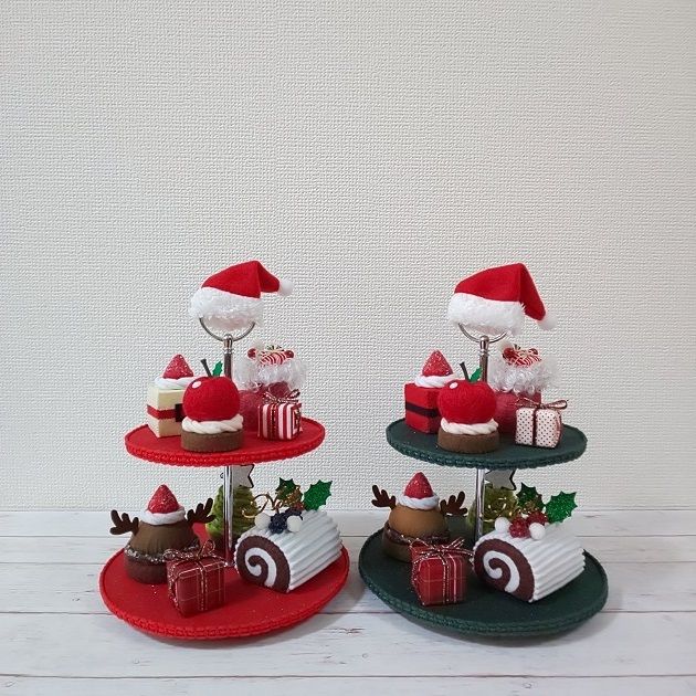 クリスマス☆2段ケーキスタンド&ケーキSET | キラキラガールズの