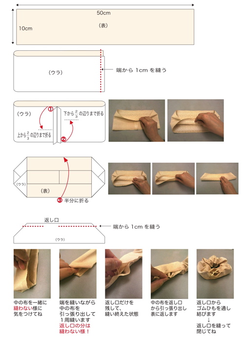 シュシュの作り方