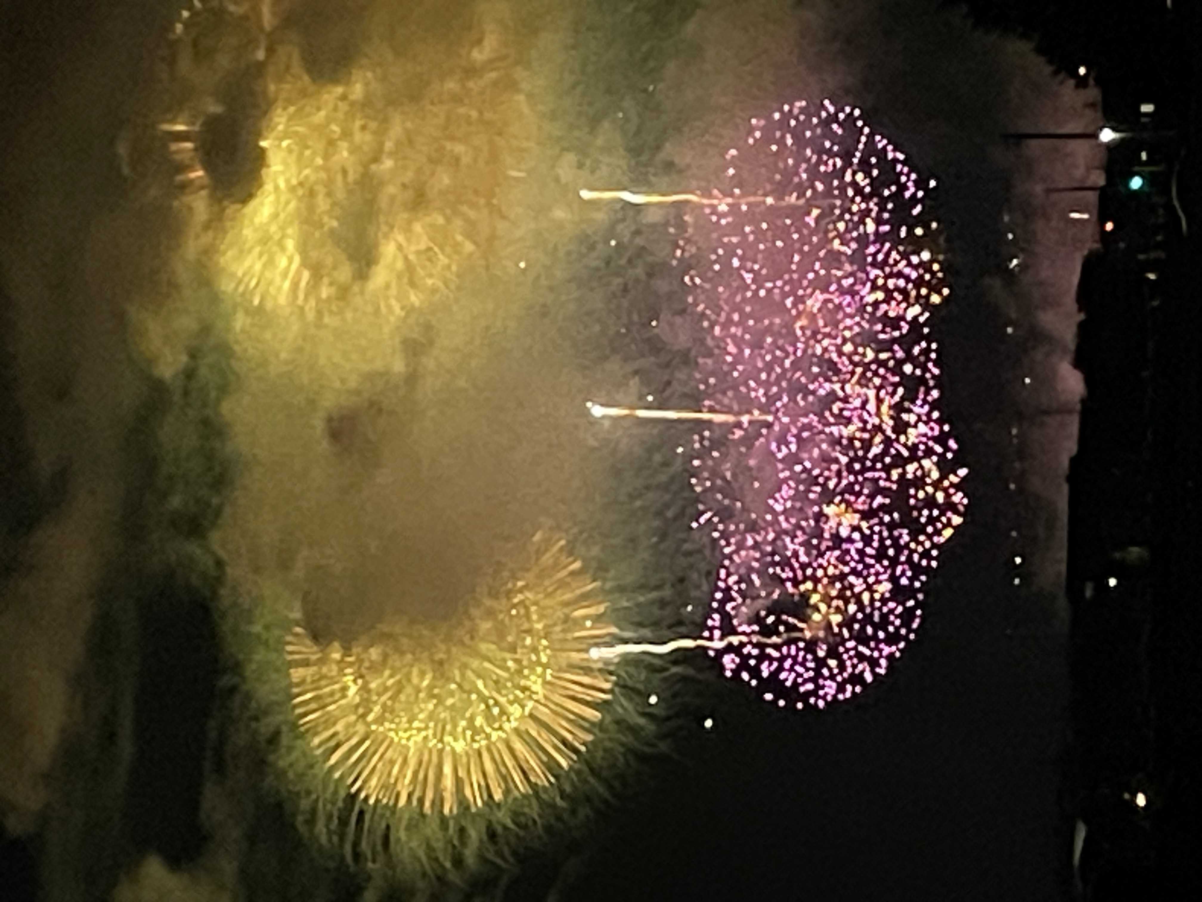 片貝花火の会場のようす