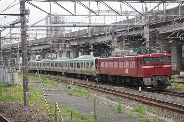 EF81 140牽引 E231系 郡山出場 配給5