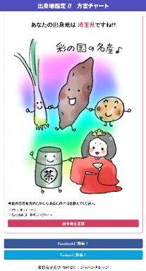 出身地鑑定 方言チャート