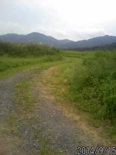 土塁へ続く道