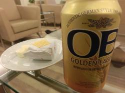 ラウンジでＯＢビール