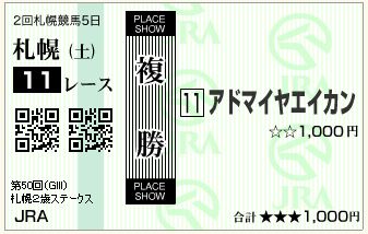 アドマイヤエイカン(150905)複勝