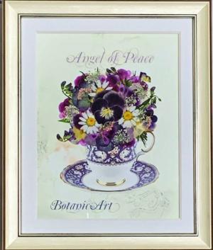 花乙女コレクション【押し花額　阿部とも　押し花・シャボン玉】 花乙女コレクション【押し花額 阿部とも 押し花・シャボン玉
