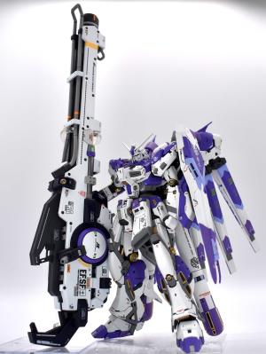 RG Hi-νガンダム ハイパーメガバズーカランチャーセット 全塗装 完成品 ガンプラ「RG 1/144 Hi-νガンダム専用ハイパー・メガ・バズーカ