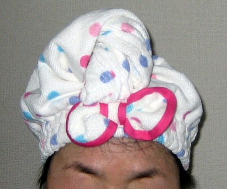 ヘアタオル使用例