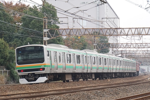 EF81 140牽引 マヤ231系 郡山入場！ & E655系 御料車込み 試運転2