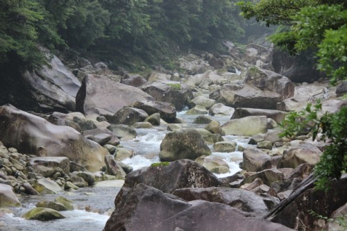 梅雨の銚子川