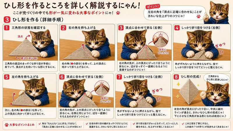 にゃんこ先生とつくる新聞紙かぶと