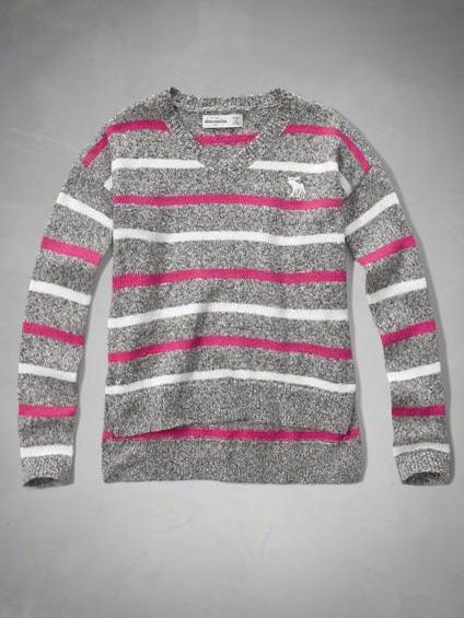 v-neck easy sweater grey　　＄11.98.jpg