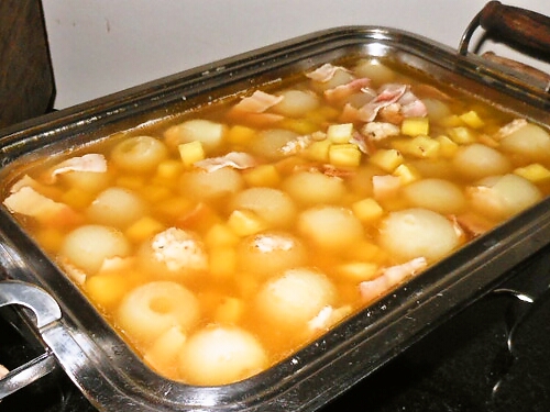 玉葱とさつま芋のスープ煮