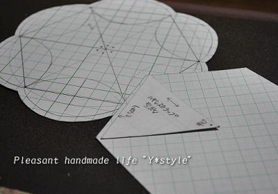 スカラップキルトの型紙