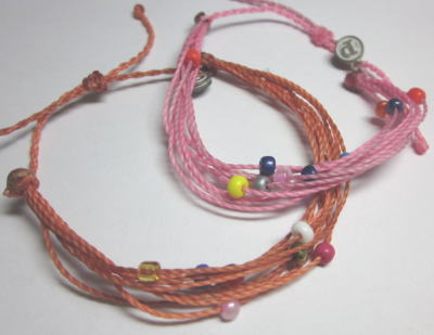 Pura Vida ブレスレット 2色アソート 色おまかせ ピンクとオレンジ 1980円+送料525円シュガーオンラインショップ1.JPG