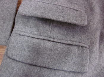 Maison de Reefur 同型 ウールカシミヤチェスターコート グレー M 6500円+送料945円Side by Side9.JPG
