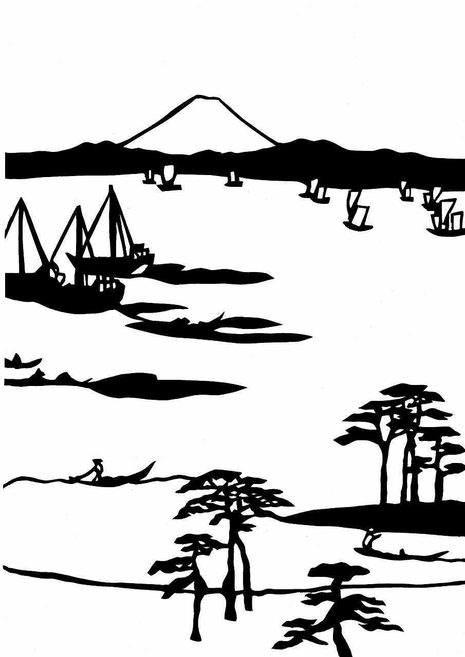 2023/10/31 浮世絵切絵 歌川広重 富士36景 34_上総黒戸の浦 | 飯盛一杯のブログ - 楽天ブログ
