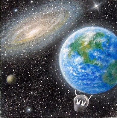 限定セール -SALE 気球 The de ☆Atelier | に乗って（パステル和アート） earth 絵画