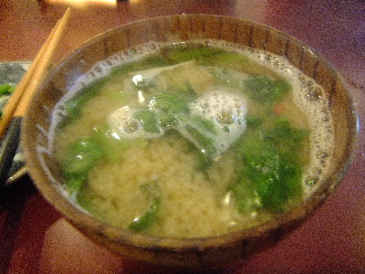 米花　味噌汁