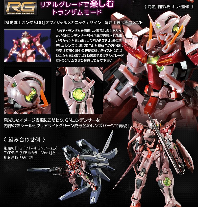 RG 1/144 ガンダムエクシア （トランザムモード） グロス