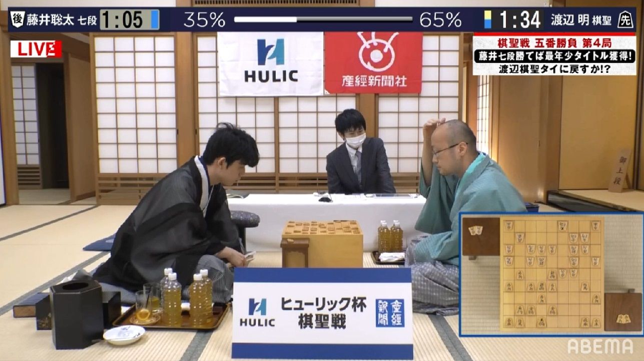 第91期棋聖戦5番勝負第4局に藤井君が110手で勝ち。3勝1