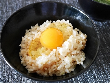 土佐ジローの卵　卵かけご飯