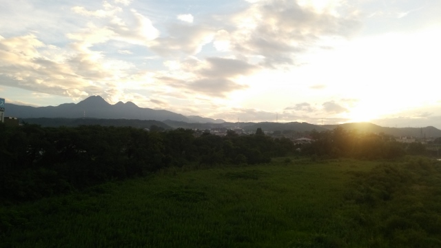日没の榛名山