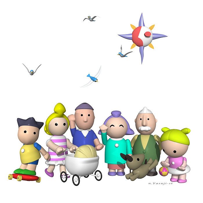 ファミリーイラスト 家族イラスト Noguchi S Worldへようこそ 楽天ブログ