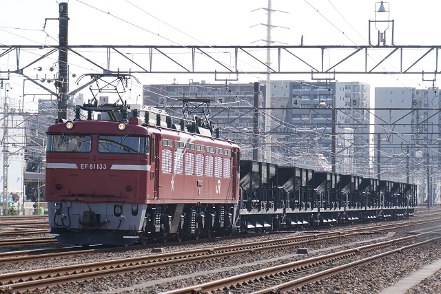 ☆彡 EF81 133牽引 水戸ホキ工臨 水戸行き2