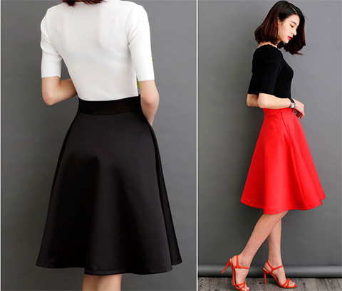フレアスカート ひざ丈 赤 黒 | 北海道・オホーツクからのちょっとおすすめ - 楽天ブログ