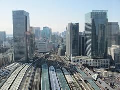 レストランから見た東京駅