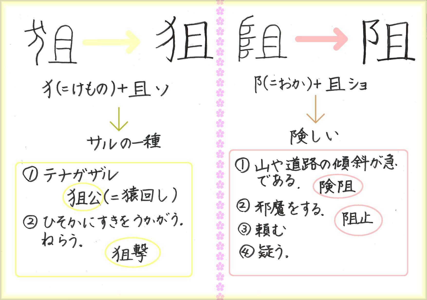 且 はまないた 且のつく漢字 60ばーばの手習い帳 楽天ブログ