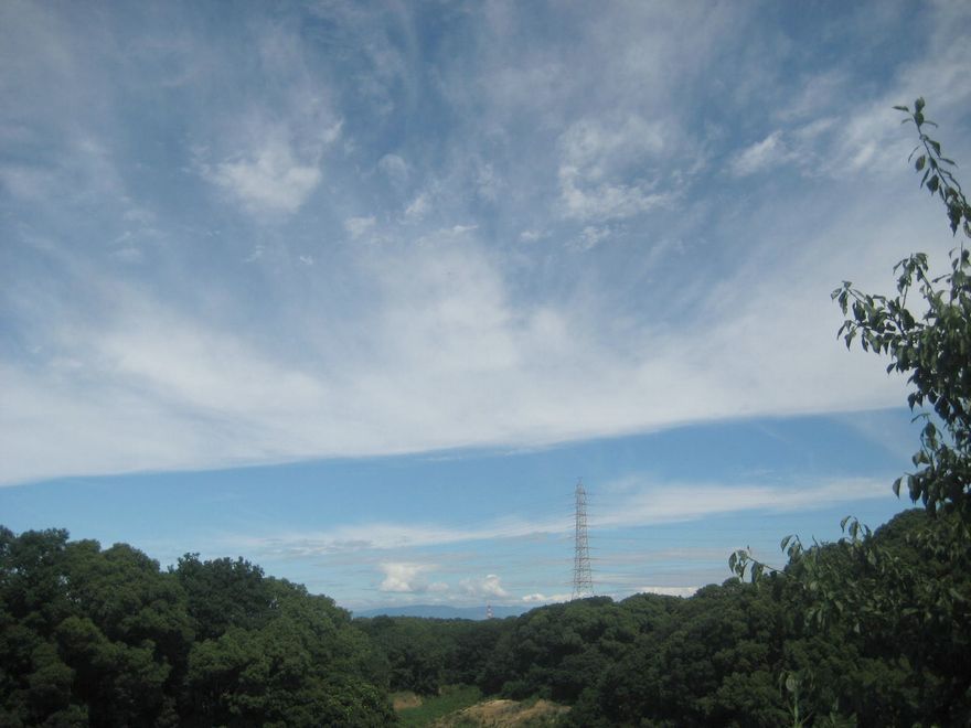 梅雨晴れの空