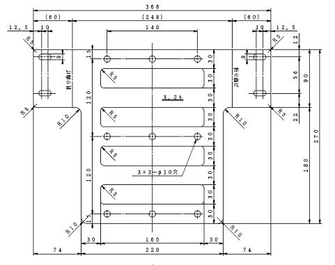 ﾘｱｷｬﾘｱ切板図面