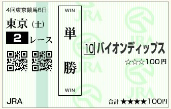 バイオンディップス(141025)単勝