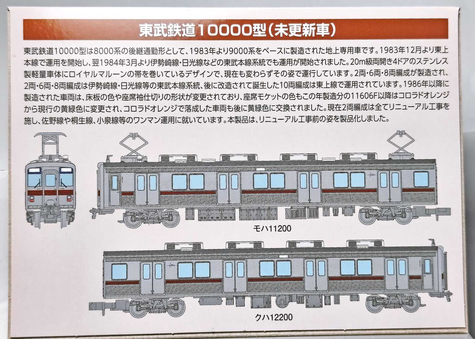 鉄コレ 東武10000型未更新車 | おん鐵 - 楽天ブログ