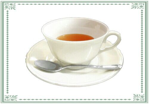 写真から作ったティーカップ 紅茶 のイラストが完成しました