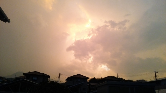 夕方の西の空