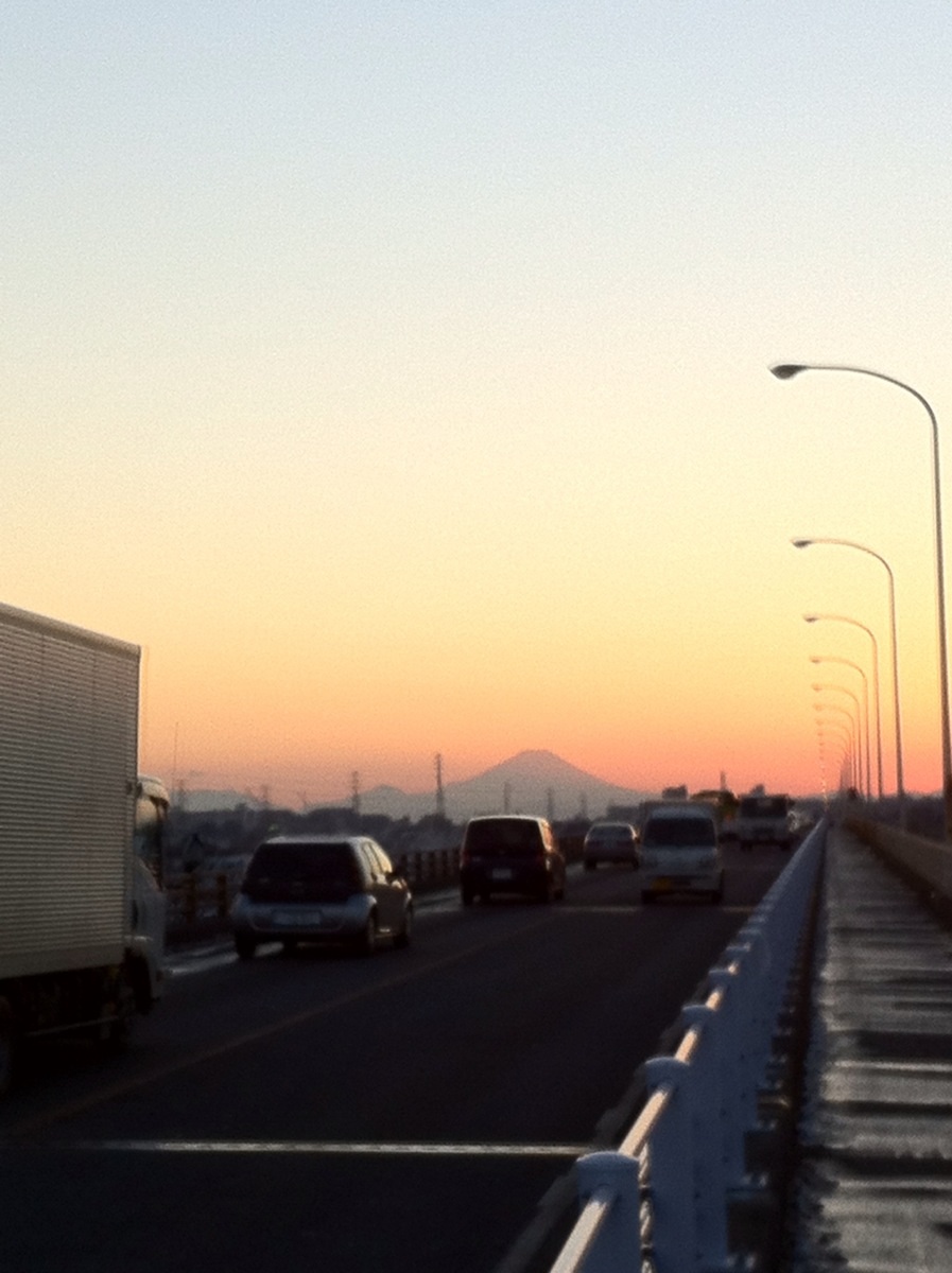 夕富士山